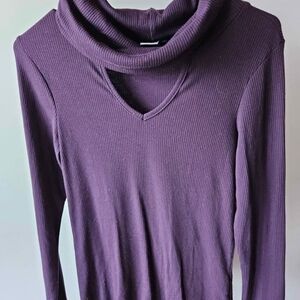 VENUS Deep Purple Cowl Neck Sweater